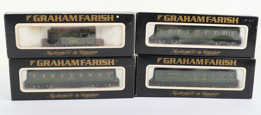 Graham Farish boxed N gauge locomotive and coaches