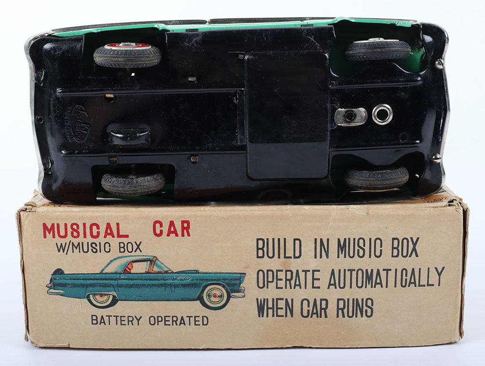 Asahi (Japan) Boxed Battery operated Tinplate Musical Car - Image 7 of 8