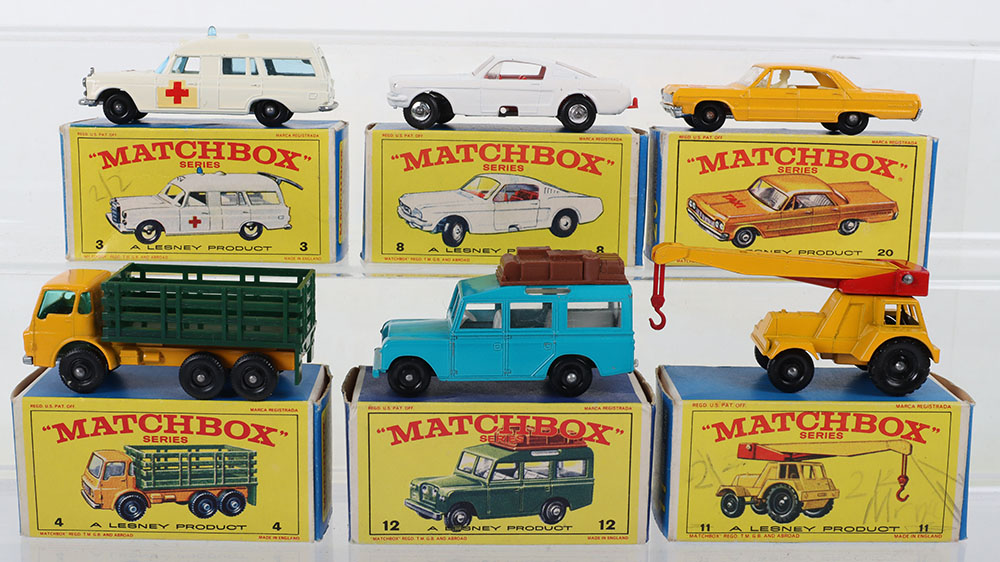 Six Boxed Matchbox Lesney Regular Wheels Models