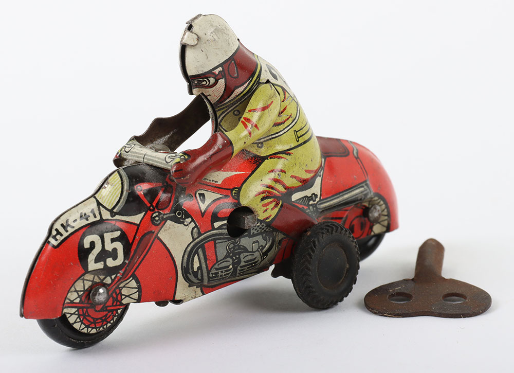 HK (Huki) Toys Germany Tinplate Motorcycle - Image 2 of 4