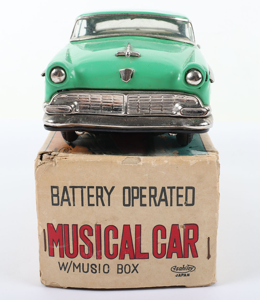 Asahi (Japan) Boxed Battery operated Tinplate Musical Car - Image 4 of 8