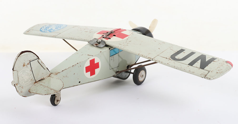 Tinplate HTC (Japan) United Nations Ambulance Mono Plane - Image 4 of 6