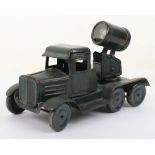 Goso (Germany) Tinplate Military Six Wheel Searchlight Lorry