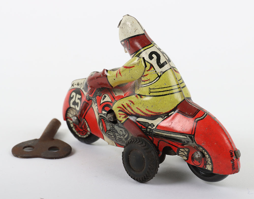 HK (Huki) Toys Germany Tinplate Motorcycle - Image 3 of 4