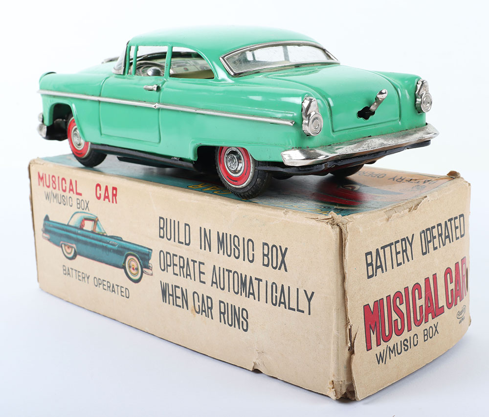 Asahi (Japan) Boxed Battery operated Tinplate Musical Car - Image 5 of 8