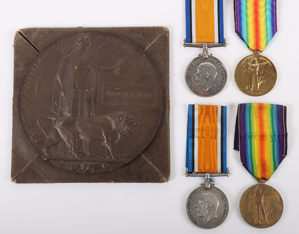Great War Family Medal Group Awarded to Two Brothers from Fulham, One of Whom Was Killed in Action S