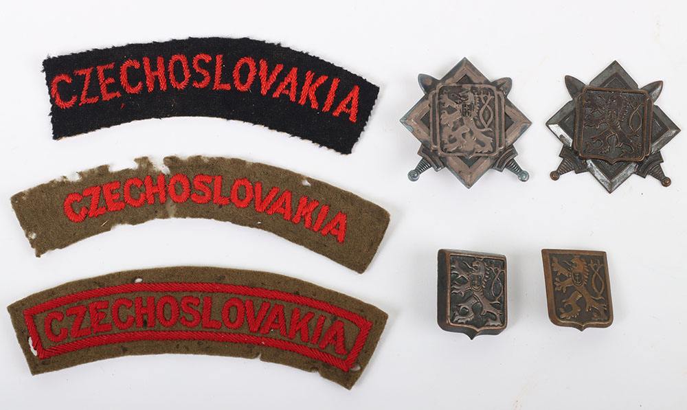 WW2 Czechoslovakian Army in Exile Badges and Insignia