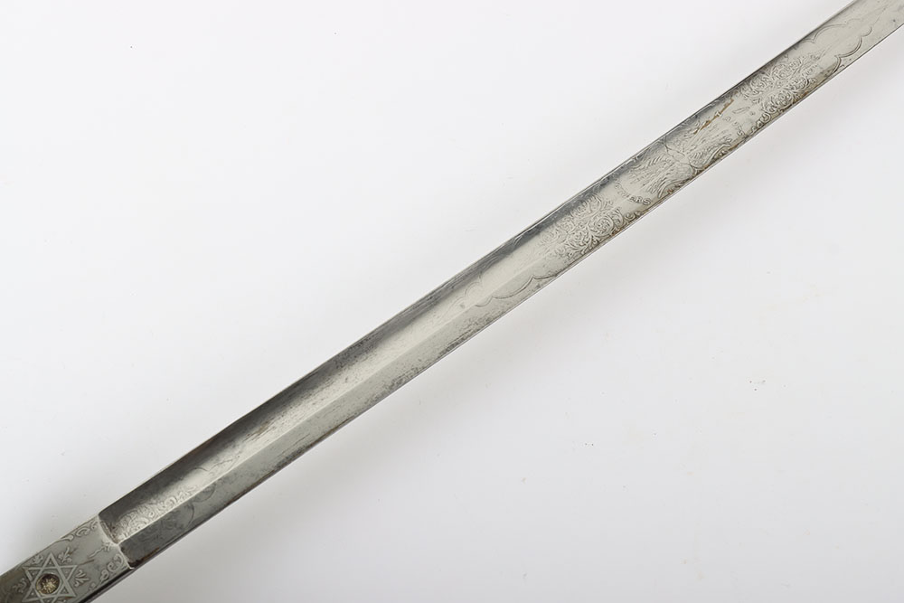 Scarce Victorian 1857 Pattern Officers Sword of the Hampshire Engineer Volunteers - Image 8 of 14