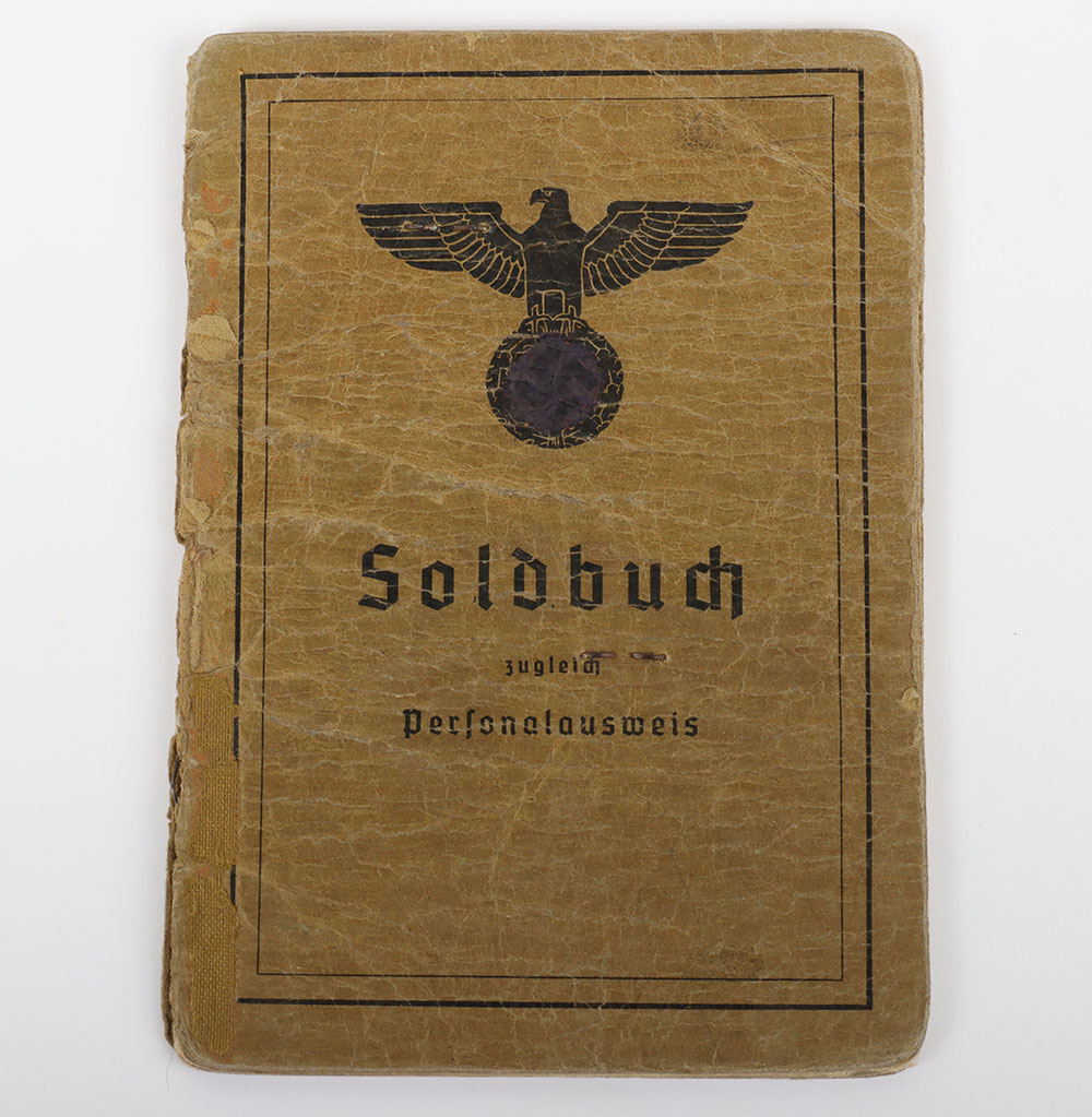 WW2 German Army Soldbuch to Army Administration Officer