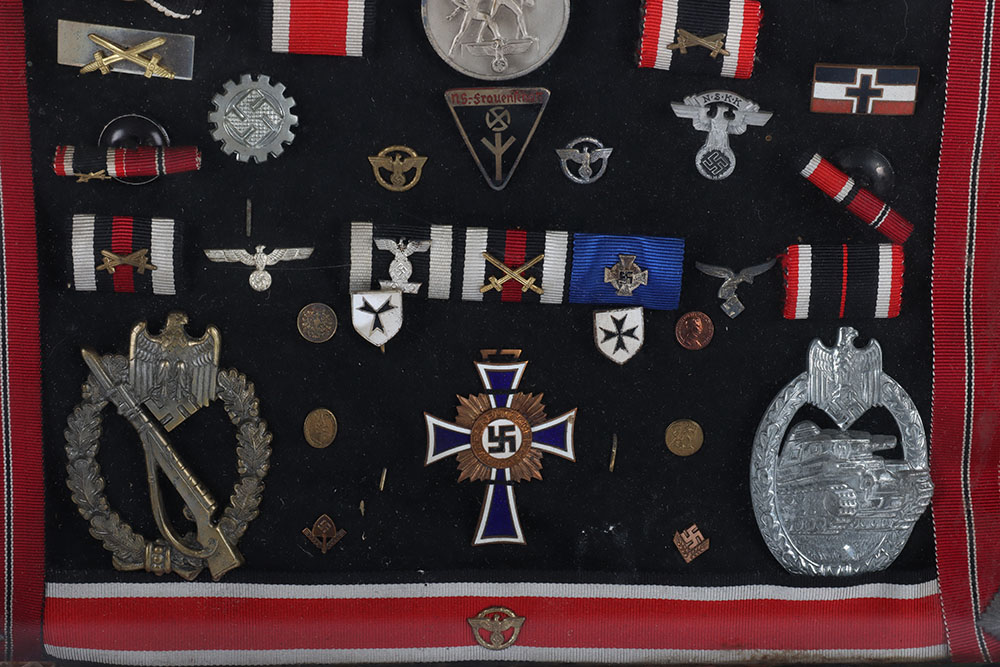 Framed Display of WW2 German Awards an Insignia - Image 4 of 4