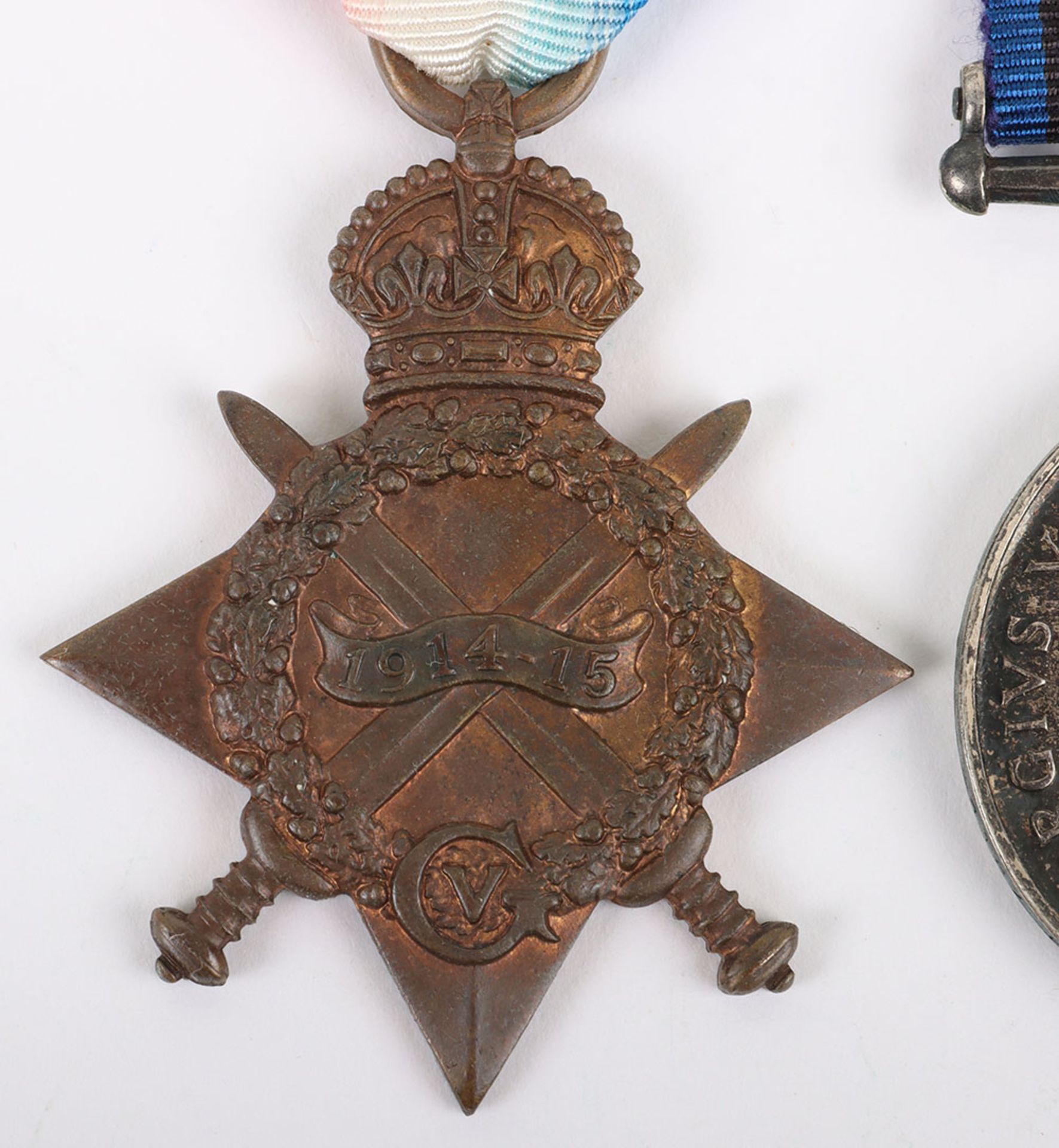 July 1916 Casualty 1914-15 Star Medal Trio to the 13th (County of London) Princess Louise’s Kensingt - Bild 3 aus 6