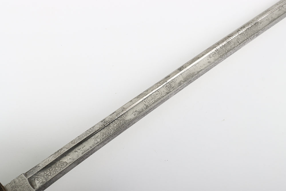 Scarce EVIIR Officers Regimental Pattern Sword of the Hampshire Carabiniers by Hawkes & Co - Image 13 of 16