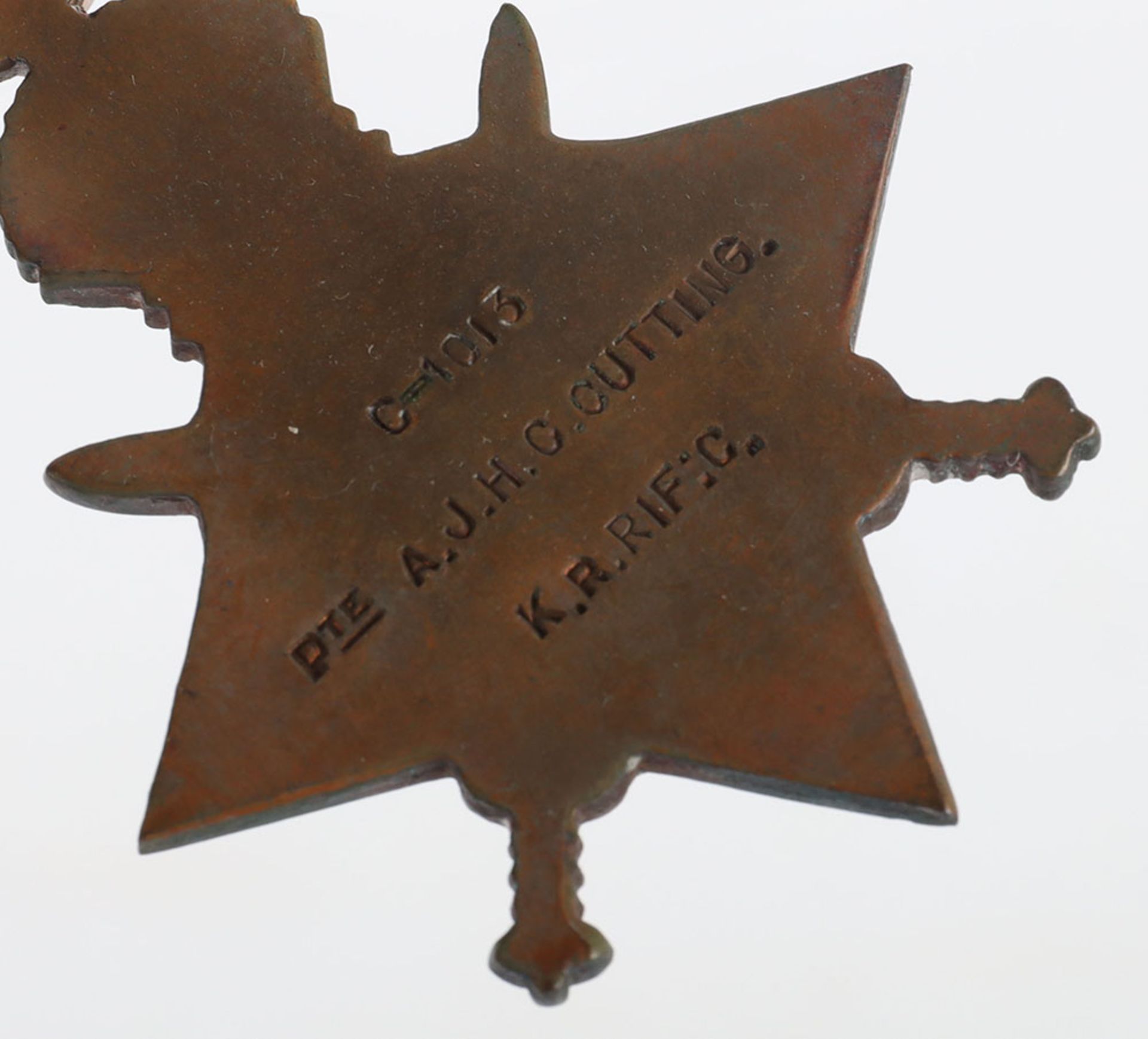 Great War 1914-15 Star Casualty Medal Trio to a Private in the 16th (Church Lads Brigade) Kings Roya - Bild 6 aus 6
