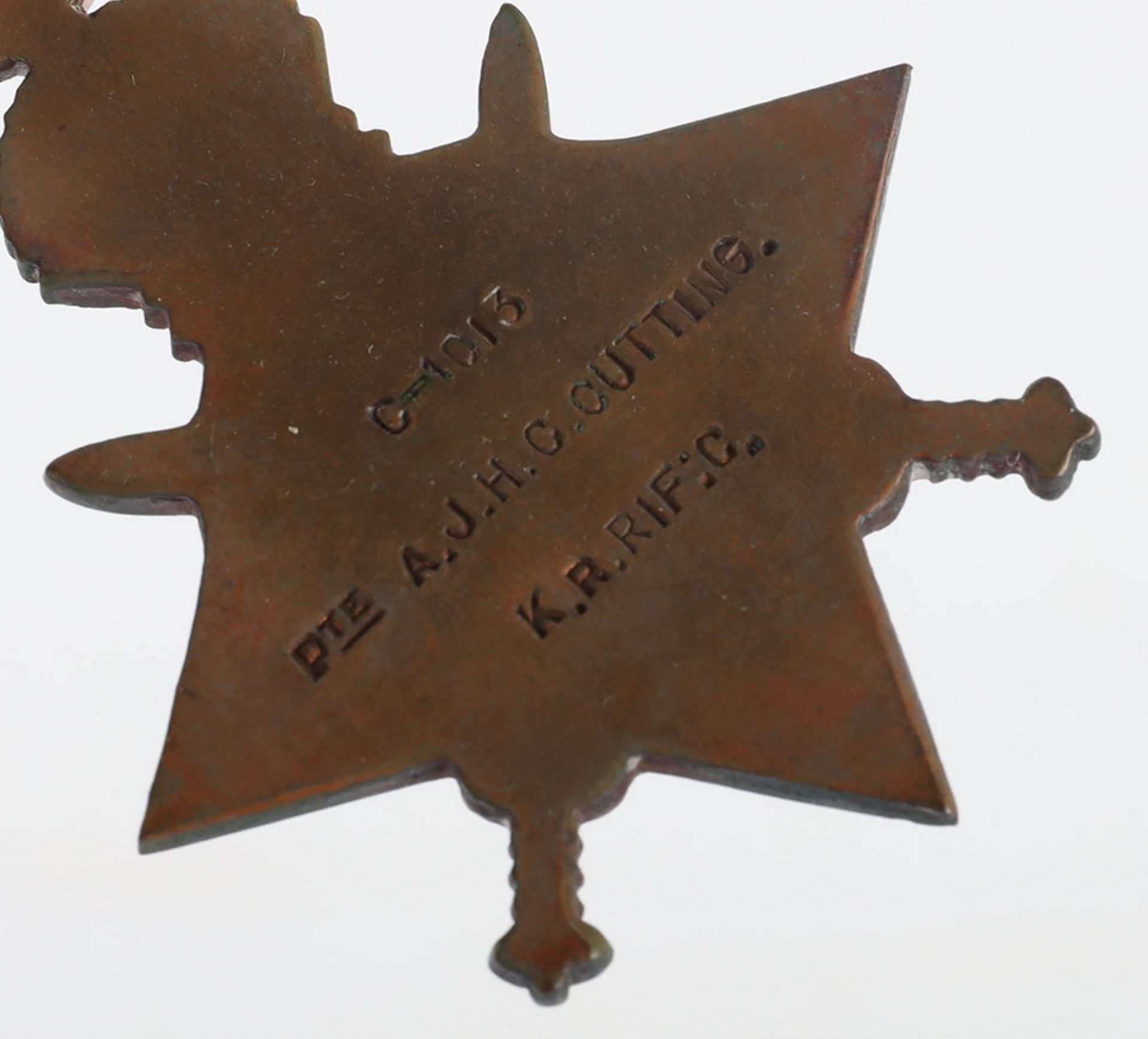 Great War 1914-15 Star Casualty Medal Trio to a Private in the 16th (Church Lads Brigade) Kings Roya - Image 6 of 6