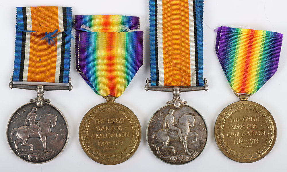 2x Pairs of Great War Medals to the Northumberland Fusiliers - Image 10 of 10