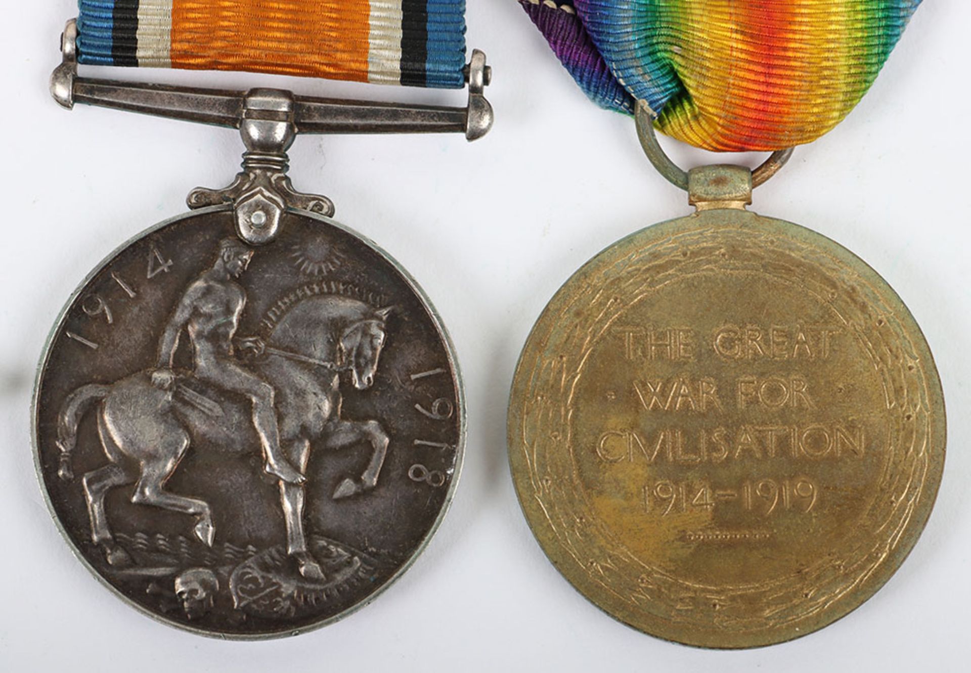 Great War 1914-15 Star Medal Trio to a Private in the 1/8th Durham Light Infantry Who Was Discharged - Bild 6 aus 8