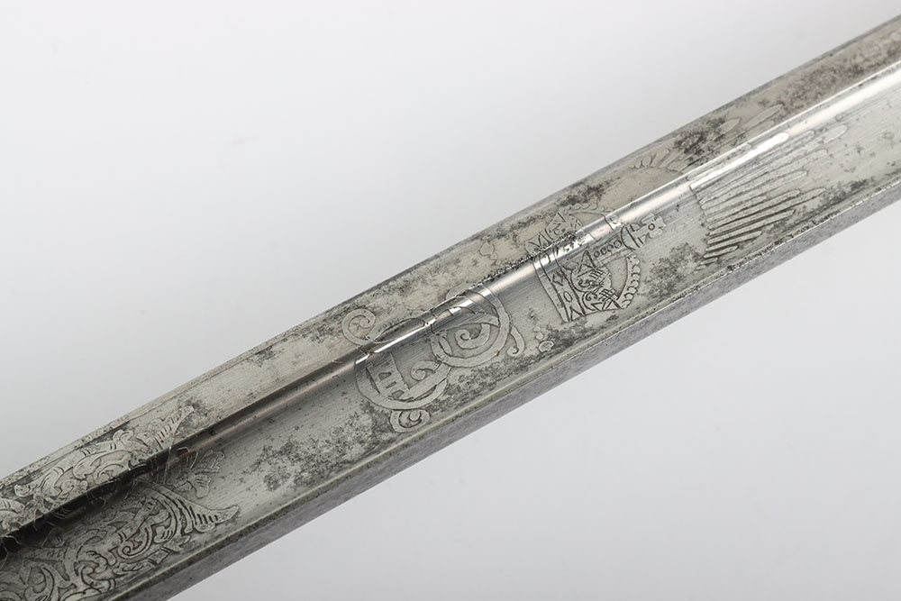 Scarce EVIIR Officers Regimental Pattern Sword of the Hampshire Carabiniers by Hawkes & Co - Image 12 of 16