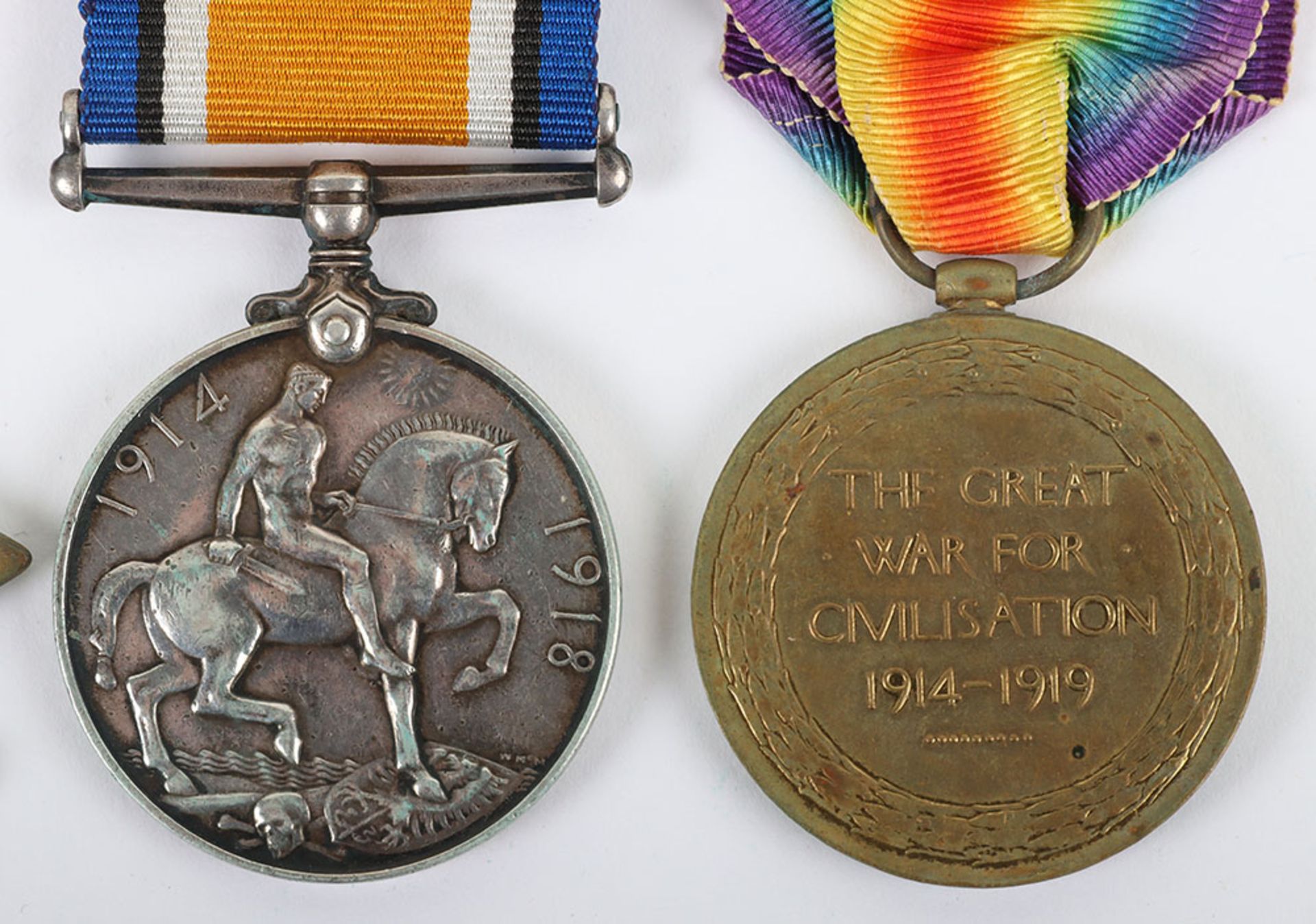 Great War 1914 Star Medal Trio to the 2nd Battalion The Queens (Royal West Surrey) Regiment - Bild 6 aus 7