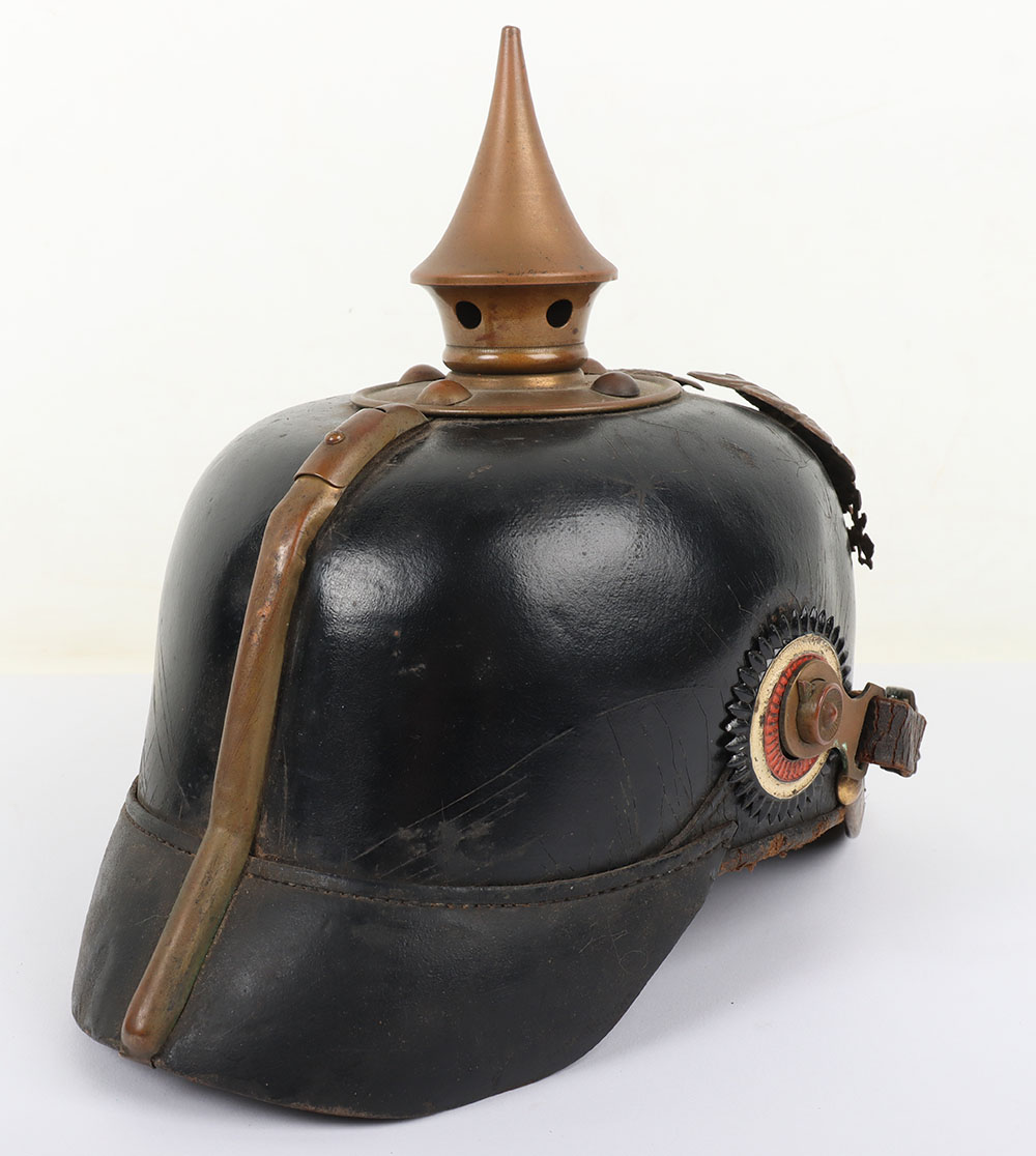Imperial German Other Ranks Named and Regimentally Marked Pickelhaube to Infantry Regiment Nr 25 (1s - Image 4 of 12