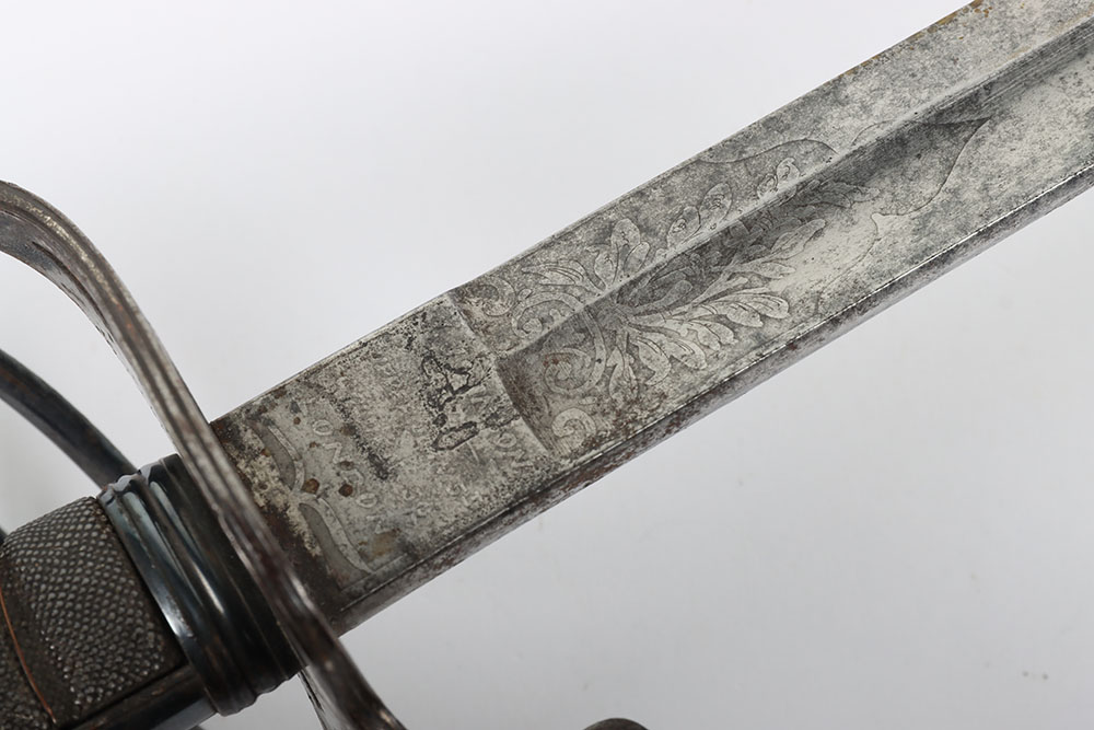 Scarce Victorian Officers Sword of the 1st Hampshire Artillery Volunteers - Image 9 of 13