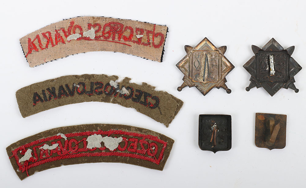 WW2 Czechoslovakian Army in Exile Badges and Insignia - Image 2 of 2