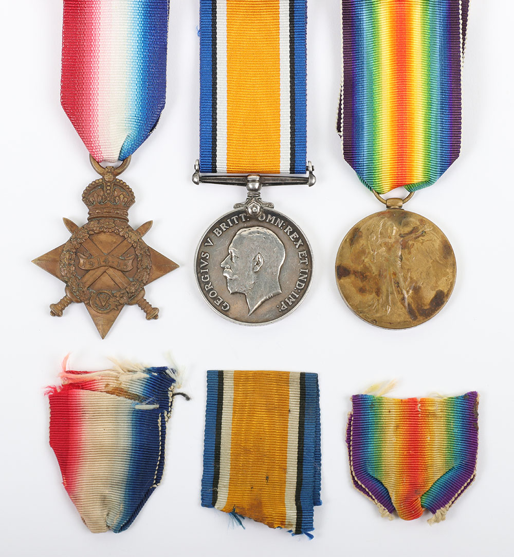 Great War 1914-15 Star Medal Trio to a Private in the London Regiment Who Later Transferred to the R