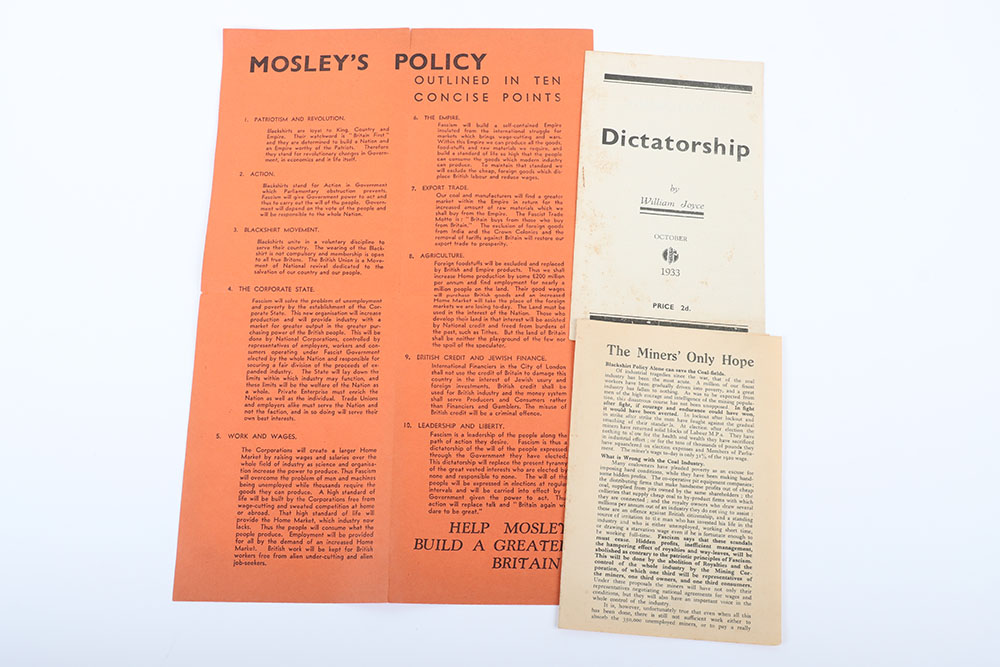 3x British Union of Fascists (B.U.F) Pamphlets