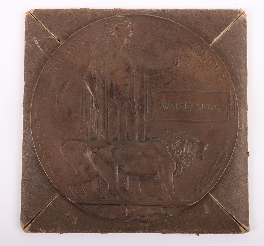Great War Bronze Memorial Plaque to a Member of the Rifle Brigade Who Died in Gibraltar in November - Image 2 of 6