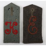 WW1 German Other Ranks Shoulder Straps for a Driver in the German Motor Transport Korps and German M