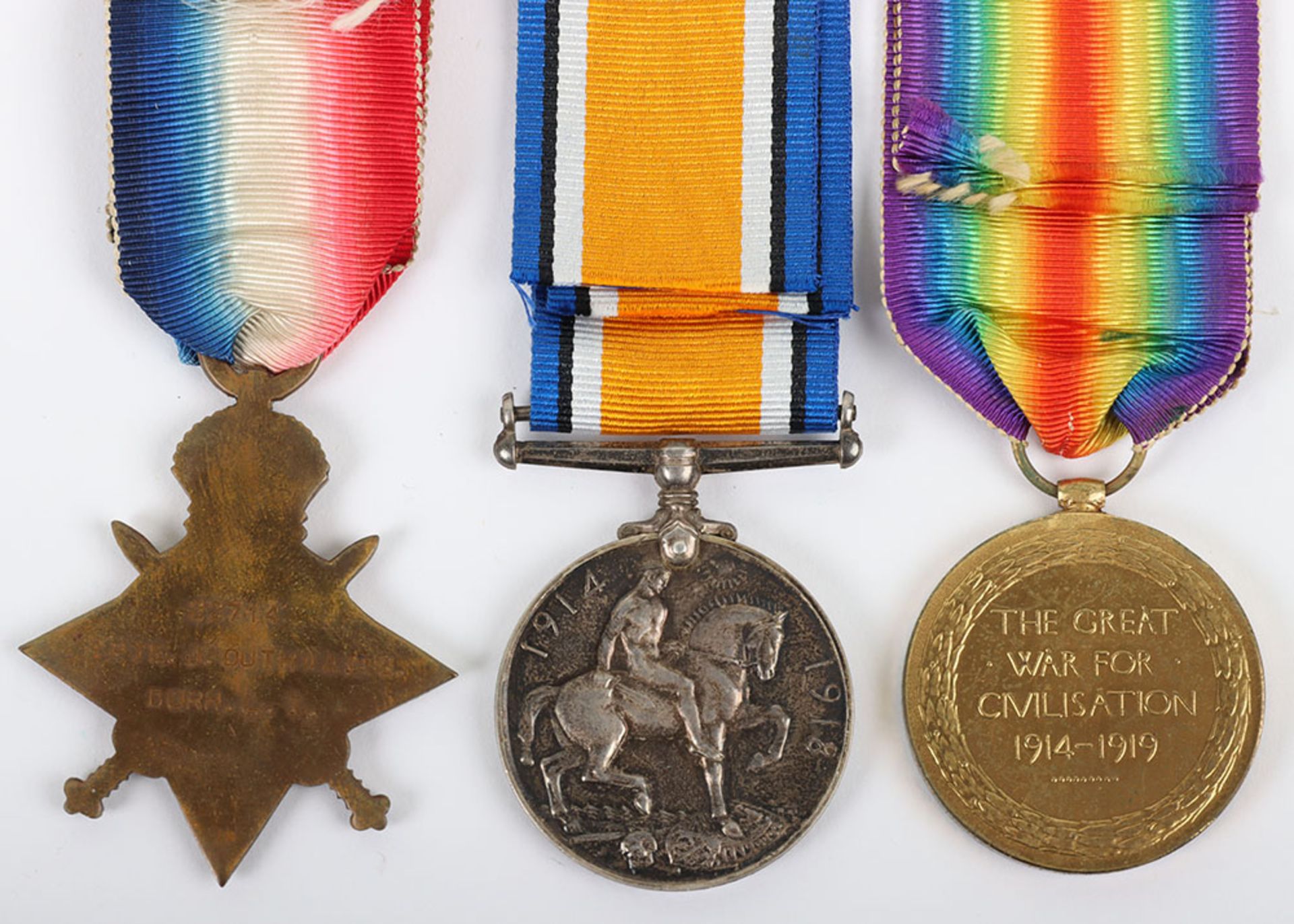 Great War 1914-15 Star Medal Trio to a Private in the Durham Light Infantry Who Was Killed in Action - Image 8 of 8