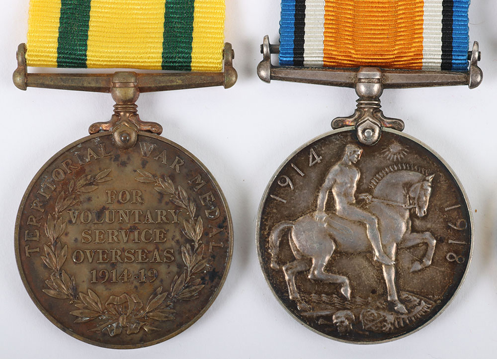 Great War Territorial Medal Group of Four to the London Brigade (Heavy Battery) Royal Artillery - Image 7 of 8