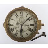 Very Rare Imperial German Naval Ships Bulkhead Clock