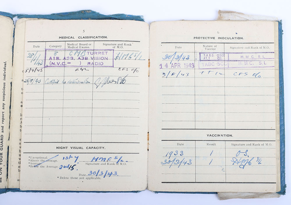 WW2 Royal Air Force Log Book of F/O Bernard Norris Tattersall - Image 5 of 9