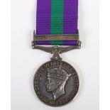 George VI General Service Medal 1918-61 Border Regiment
