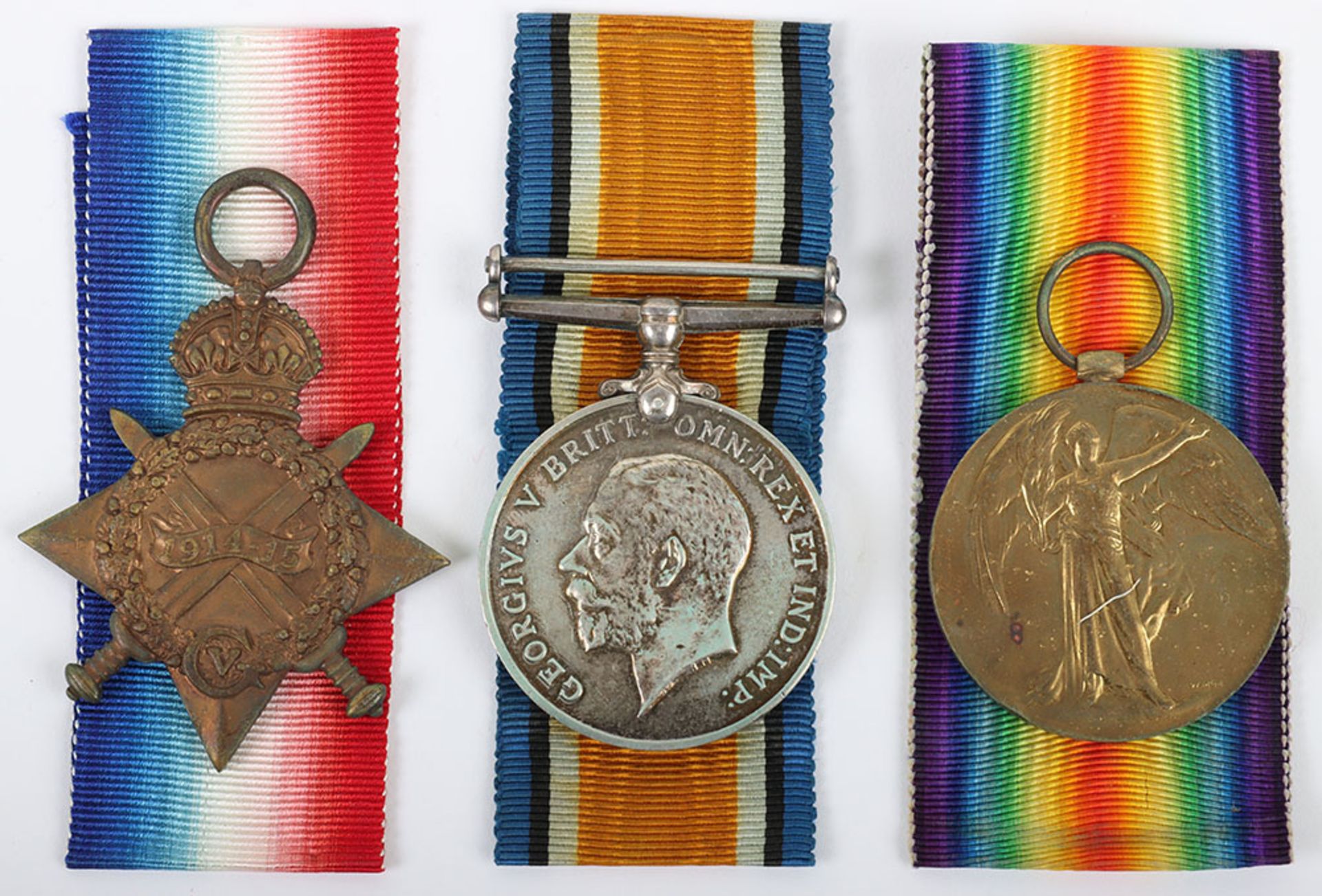 Great War 1914-15 Star Medal Trio to a Private in the 2nd Durham Light Infantry Who Died of Wounds C