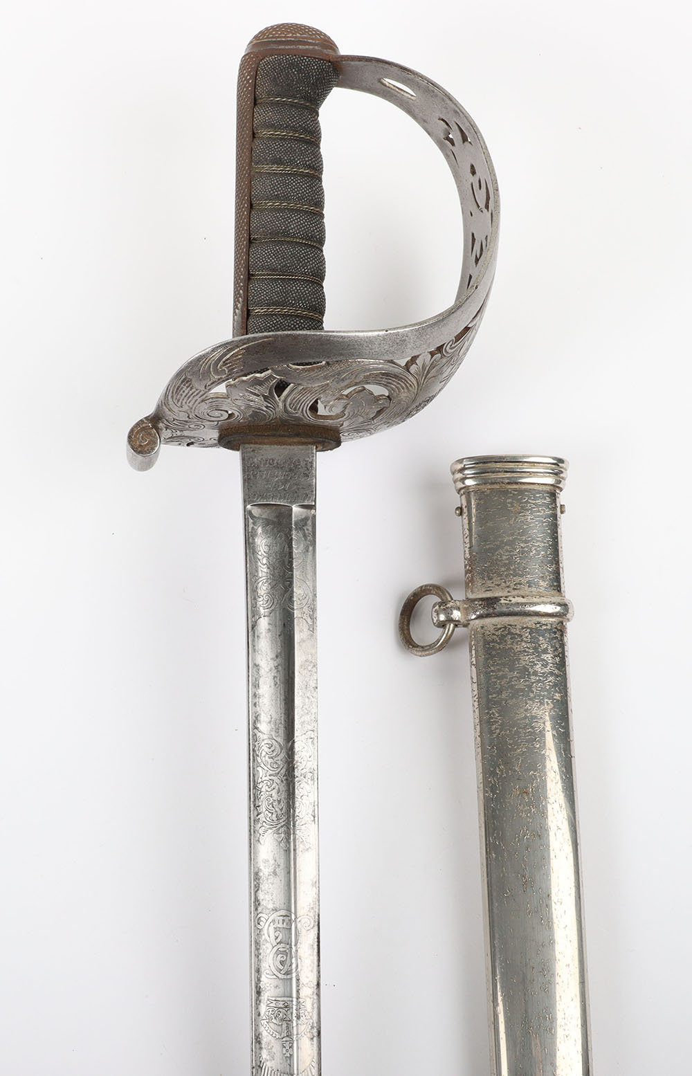 Scarce EVIIR Officers Regimental Pattern Sword of the Hampshire Carabiniers by Hawkes & Co - Image 2 of 16