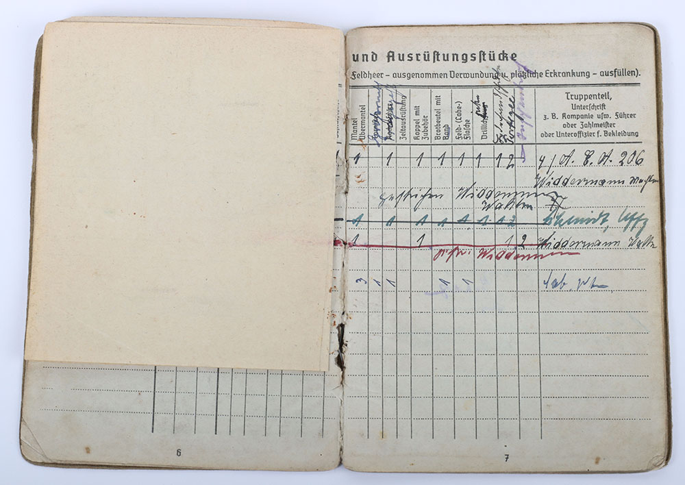 WW2 German Army Soldbuch to Army Administration Officer - Image 5 of 7