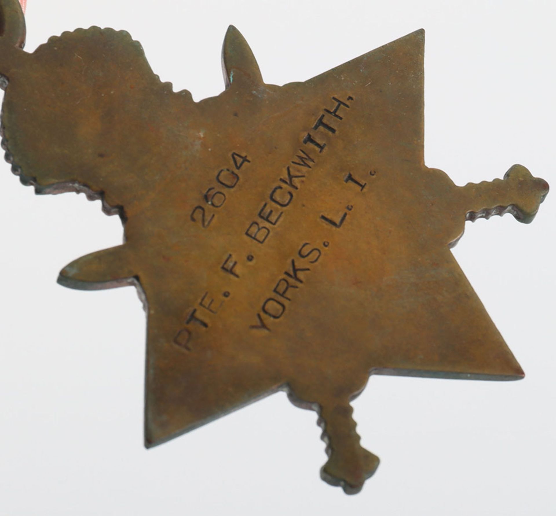 WW1 1914-15 Star Medal Trio to a Corporal in the King’s Own Yorkshire Light Infantry - Image 7 of 7