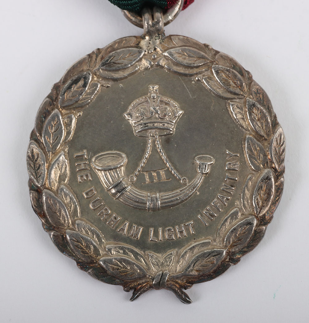 An Unusual Silver Great War Regimental Medal of Appreciation for the 3rd Battalion Durham Light Infa - Image 2 of 4