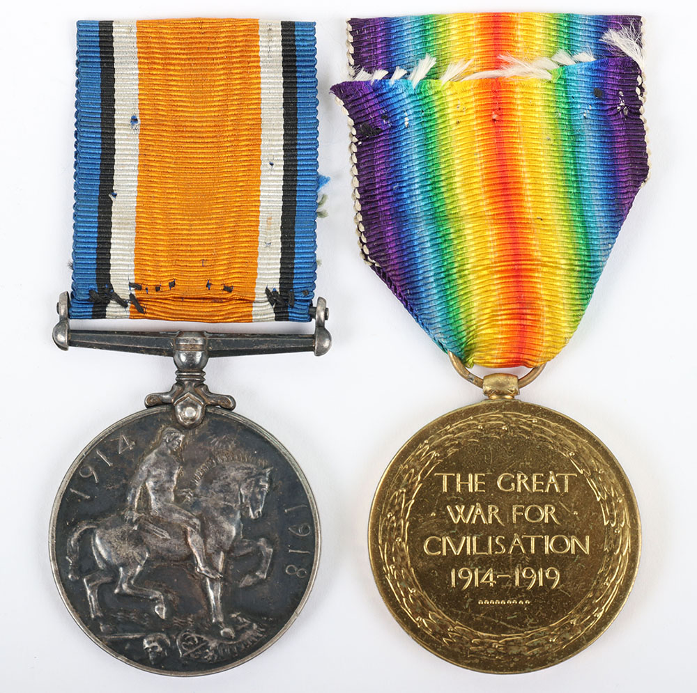 Great War Medal Pair 22nd (3rd County Pioneers) Battalion Durham Light Infantry - Image 6 of 6