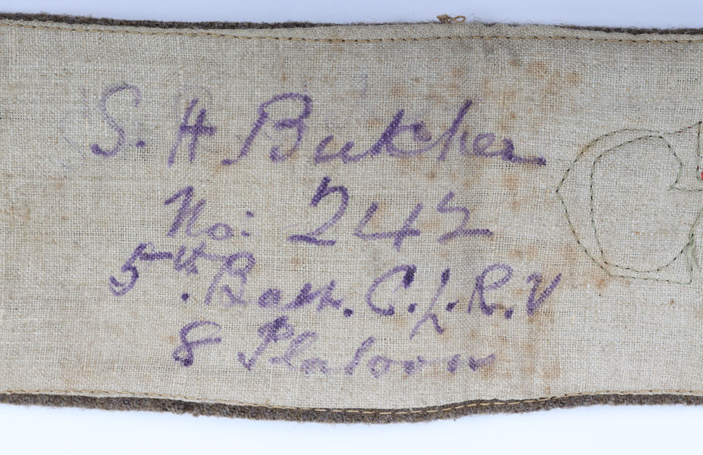 WW1 British Derby Scheme Armband of 5th Battalion City of London Rifle Volunteers Interest - Image 7 of 7