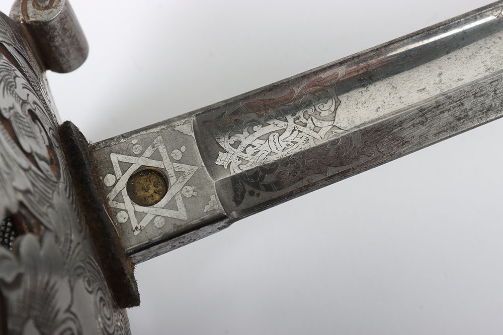 Scarce EVIIR Officers Regimental Pattern Sword of the Hampshire Carabiniers by Hawkes & Co - Image 7 of 16