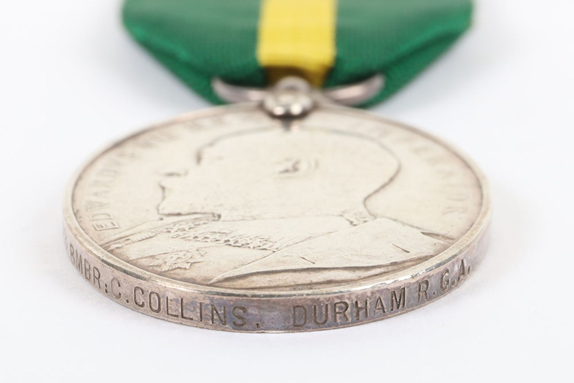 Edward VII Territorial Force Efficiency Medal to the Durham Royal Garrison Artillery - Bild 5 aus 5