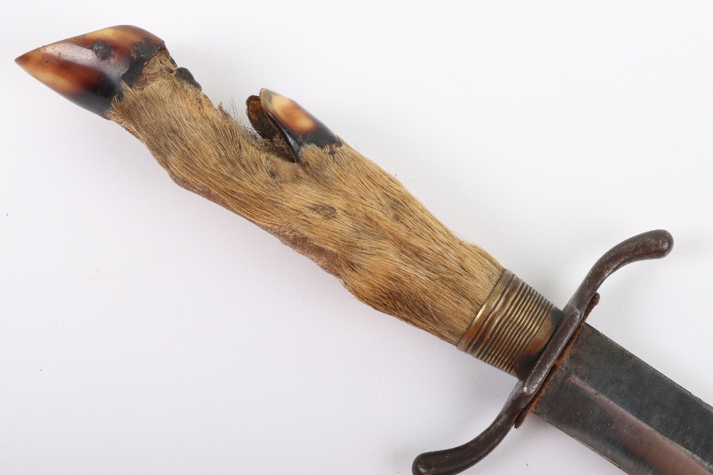 WW1 German Deer Hoof Fighting Knife - Image 5 of 7