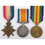 Great War 1914-15 Star Medal Trio to a Private in the Yorkshire Regiment Who Died of Wounds in 1916