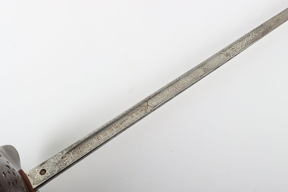 1897 Pattern Infantry Officers Presentation Sword of the Hampshire Regiment, Dated 1926 - Image 9 of 15