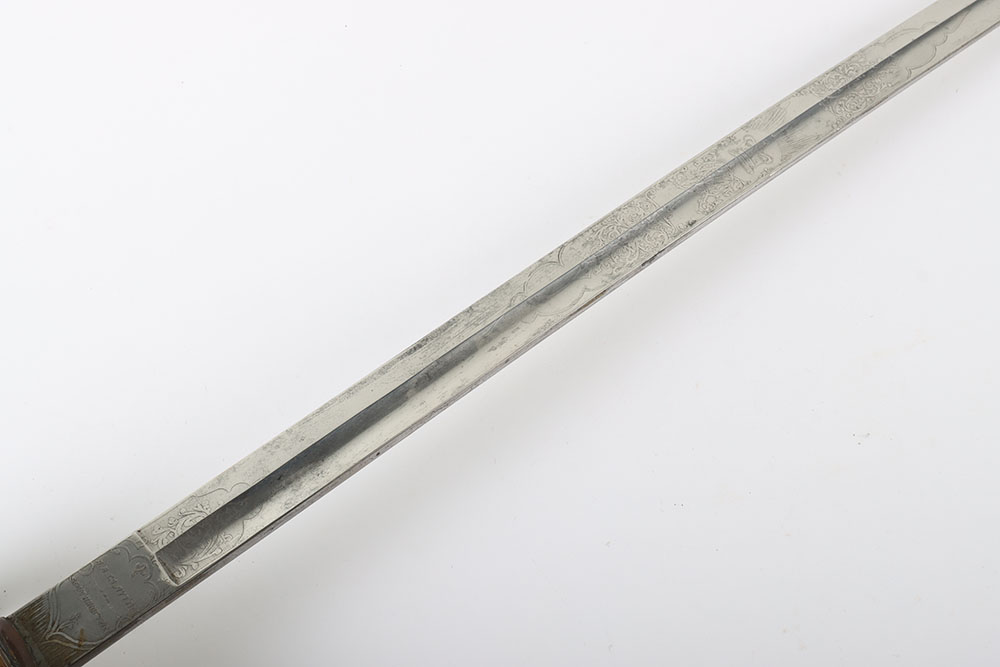 Scarce Victorian 1857 Pattern Officers Sword of the Hampshire Engineer Volunteers - Image 9 of 14