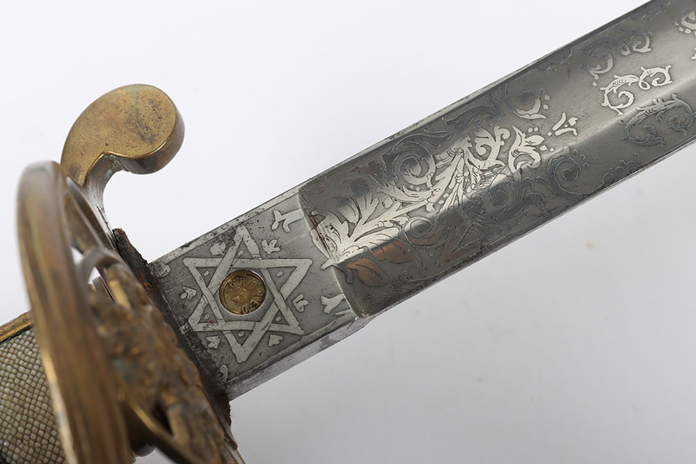 Scarce Victorian 1845 Pattern Infantry Officers Sword of the 2nd Hampshire Rifle Volunteers - Image 5 of 13