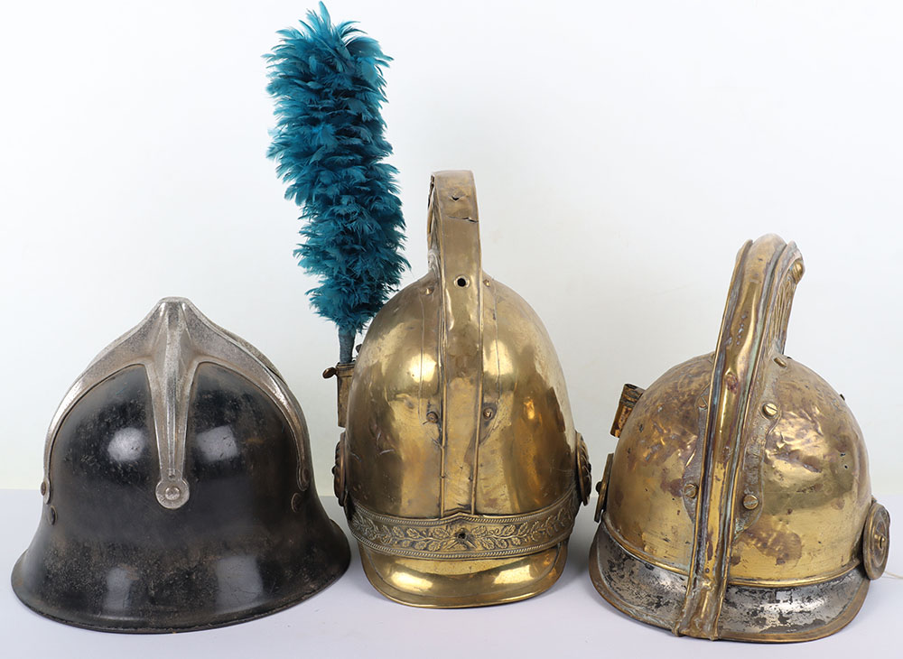 19th Century French Brass Fire Helmet - Image 8 of 9