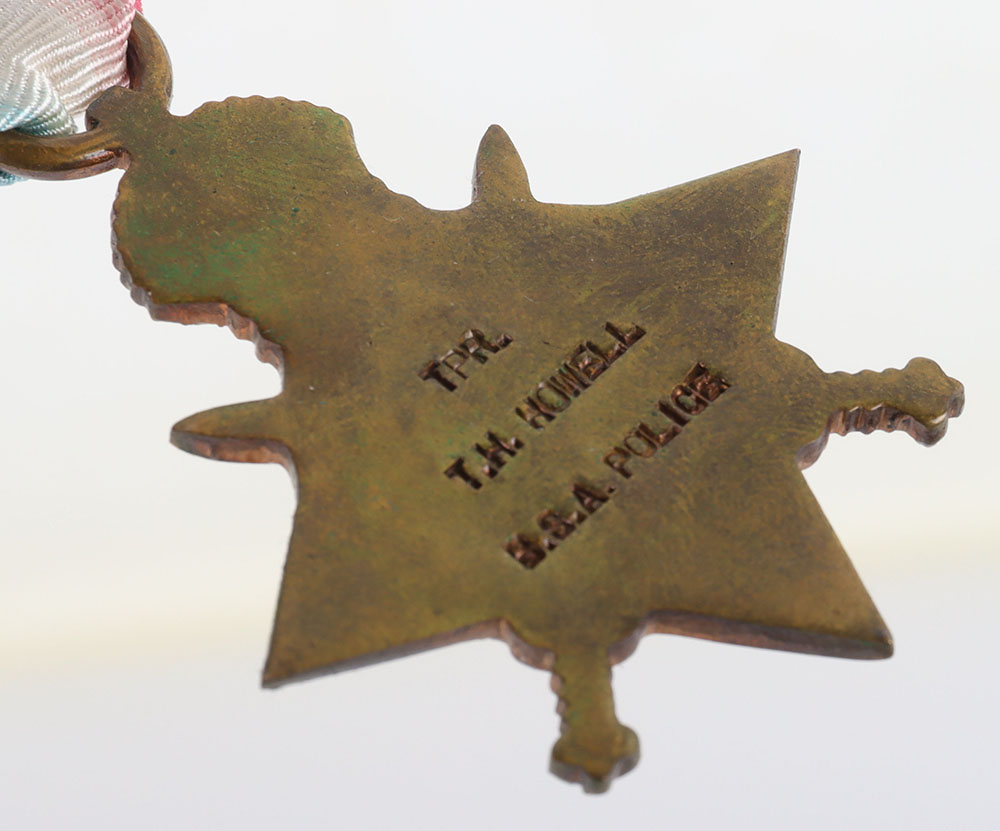 An Unusual Great War 1914-15 Star Medal Trio to a Sergeant Major in the British South Africa Police - Image 6 of 6